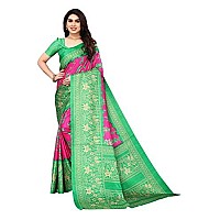 Bee M Pee Designer Silk Cotton Blend (Fancy Party Stylish Sarees for Women_Pink)