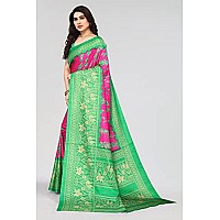 Bee M Pee Designer Silk Cotton Blend (Fancy Party Stylish Sarees for Women_Pink)