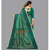 RATAN Pure Cotton Printed Mul Mul Saree for Women without Blouse Piece (KIA-8782_Green)