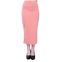 HITHROW Lycra Saree Shapewear Petticoat for Women || Saree Shapewear for Women(D-127-Peach-2XL) Pink