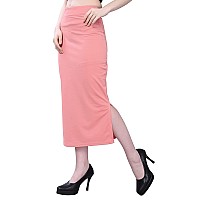 HITHROW Lycra Saree Shapewear Petticoat for Women || Saree Shapewear for Women(D-127-Peach-2XL) Pink