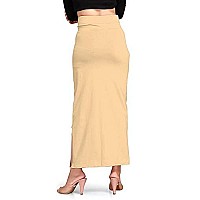 HITHROW Lycra Saree Shapewear Petticoat for Women || Saree Shapewear for Women(D-127-Beige-3XL)