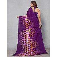 SICHI WomenS Georgette Geometric Printed Saree With Unstitched Blouse Piece2756S395NPurple Multi2