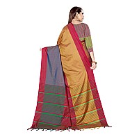 DHRUVI TRENDZ Cotton Silk Saree for Women (DT-S2142_Maroon)