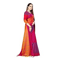 DHRUVI TRENDZ Cotton Silk Saree for Women (DT-S2142_Pink)