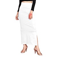 ALYNE Lycra Saree Shapewear Petticoat for Women, Womens Blended Full-Elastic Saree Shapewear (XL, WHITE)