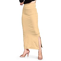 ALYNE Lycra Saree Shapewear Petticoat for Women Womens Blended FullElastic Saree Shapewear XL BEIGE