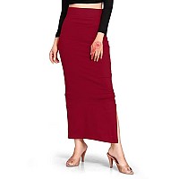 ALYNE Lycra Saree Shapewear Petticoat for Women Womens Blended FullElastic Saree Shapewear 2XL MAROON