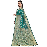 Glory Sarees Womens Banarasi Silk Saree With Blouse Piece (Banarasi_Saree131_Rama)