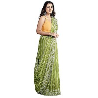 OISHANI SAREE GHOR Womens Traditional Bengal Cotton Silk Belpata Jamdani Saree (Pista Green)