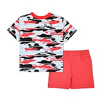 Ariel Baby Boys Baby Girls Cotton Printed Round Neck Half Sleeve Tshirt Short Trendy Summer Clothing Sets Arbhalfss03St