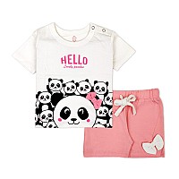 Ariel Baby Boys Baby Girls Cotton Printed Round Neck Half Sleeve Tshirt Short Trendy Summer Clothing Sets Arbhalfss69Bo