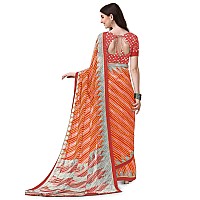 Amazon Brand - Anarva Womens Chiffon Bandhani Lehariya Saree With Blouse Piece (pavitraa-red-03-an)