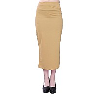 Symvi Saree Shapewear for Woman with Cotton Blended Material | Petticoat for Woman (2XL, Beige)