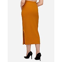 Symvi Saree Shapewear for Woman with Cotton Blended Material | Petticoat for Woman (2XL, Mustard)