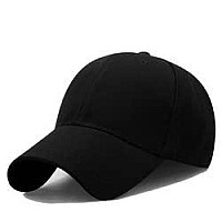 Rr Design Baseball Cap Cotton Plain Adjustable Cap For Men Womenblack