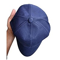 Rr Design Baseball Cap Cotton Plain Adjustable Cap For Men Womennavy Blue