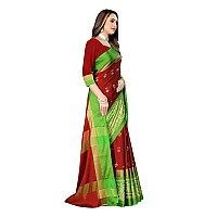 DHRUVI TRENDZ Cotton Silk Saree for Women DTS2155Red