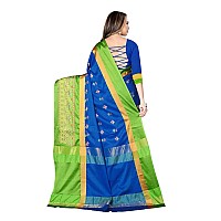 DHRUVI TRENDZ Cotton Silk Saree for Women DTS2155Blue