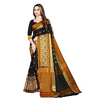 DHRUVI TRENDZ Cotton Silk Saree for Women DTS2155Mustard