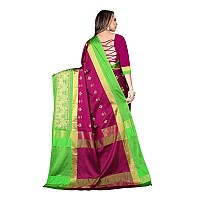 DHRUVI TRENDZ Cotton Silk Saree for Women DTS2155Magenta