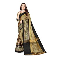 DHRUVI TRENDZ Cotton Silk Saree for Women DTS2155Golden