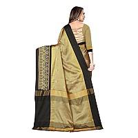 DHRUVI TRENDZ Cotton Silk Saree for Women DTS2155Golden