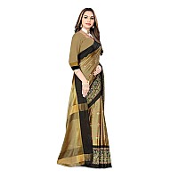 DHRUVI TRENDZ Cotton Silk Saree for Women DTS2155Golden