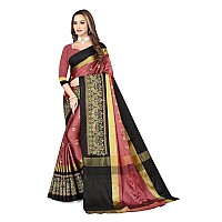 DHRUVI TRENDZ Cotton Silk Saree for Women DTS2155Pink