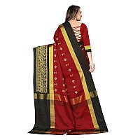 DHRUVI TRENDZ Cotton Silk Saree for Women DTS2155Maroon