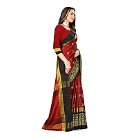 DHRUVI TRENDZ Cotton Silk Saree for Women DTS2155Maroon