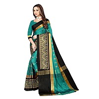 DHRUVI TRENDZ Cotton Silk Saree for Women DTS2155Rama