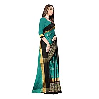 DHRUVI TRENDZ Cotton Silk Saree for Women DTS2155Rama