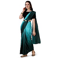 Amazon Brand - Anarva Polyester Ready To Wear Sarees For Women The Perfect Solution For Busy Lifestyles (Rama)