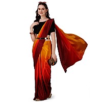 Amazon Brand - Anarva Polyester Ready To Wear Sarees For Women The Perfect Solution For Busy Lifestyles (Red)