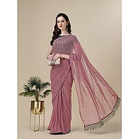 Granthva Fab Womens Embellished Silk Blend Fancy Saree with Blouse Piece (GF-331_Peach Pink)