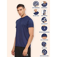 Hummel Budoc Round Neck Half Sleeve Solid Regular Fit Polyester Tshirt For Men Comfortable Breathable Fabric Stretchable For Ev