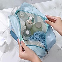 TAGUDA Cosmetic Toiletry Makeup Vanity Shaving Household Grooming Travel Storage Organizer Bags Pouch kit Pack for Men Women Girls Travel (Blue)