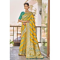 MANOHARI Most Trendy Banarasi Silk Woven Pattern Jacquard Work Saree for WomenMN1727