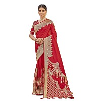 MANOHARI adorable woven pattern Banarasi Silk saree for women with Blouse Piece_MN1744