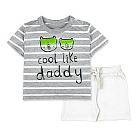 Ariel Baby Boys Baby Girls Cotton Printed Round Neck Half Sleeve Tshirt Short Trendy Summer Clothing Setsarbhalfss69Gre