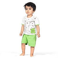 Ariel Baby Boys Baby Girls Cotton Printed Round Neck Half Sleeve Tshirt Short Trendy Summer Clothing Setsarbhalfssnbcro