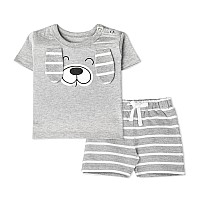 Ariel Baby Boys Baby Girls Cotton Printed Round Neck Half Sleeve Tshirt Short Trendy Summer Clothing Setsarbhalfssnbgre