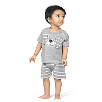 Ariel Baby Boys Baby Girls Cotton Printed Round Neck Half Sleeve Tshirt Short Trendy Summer Clothing Setsarbhalfssnbgre