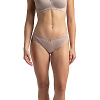 Jockey 1813 Womens Medium Coverage Soft Touch Microfiber Nylon Elastane Stretch Mid Waist Lace Styled Bikini With Stayfresh Trea