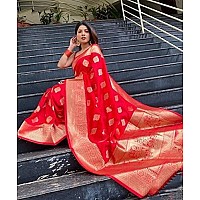 C J Enterprise Womens Banarasi Pure Kanjivaram Silk Saree Soft Design Wear Pattu Sarees Latest Cotton Sari collections With Blou