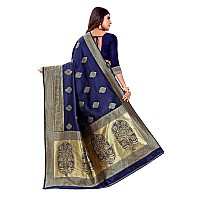 C J Enterprise Womens Banarasi Silk Saree Pure Kanjivaram Silk Saree Soft Wear Pattu Sarees Latest Cotton Party Sari With Blouse