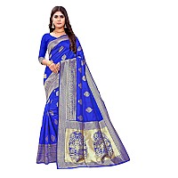 C J Enterprise Womens Banarasi Pure Kanjivaram Silk Saree Soft Wear Pattu Sarees Cotton Latest Sari With Blouse Piece for Weddin