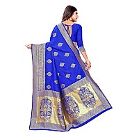 C J Enterprise Womens Banarasi Pure Kanjivaram Silk Saree Soft Wear Pattu Sarees Cotton Latest Sari With Blouse Piece for Weddin