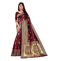 C J Enterprise Womens Banarasi Silk Saree Pure Kanjivaram Silk Saree Soft Wear kanchipuram Pattu Sarees Latest Cotton Sari With